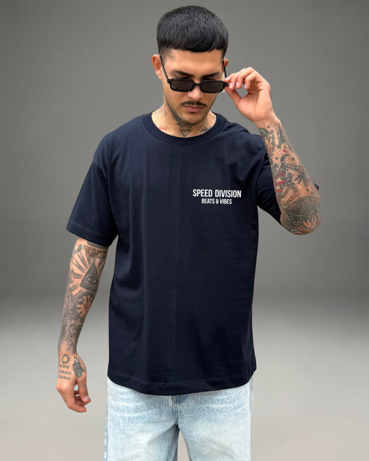 Polo Hombre Oversize Play Boy Speed Division - Azul Noche