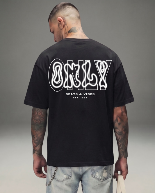 Polo Hombre Oversize Only - Negro