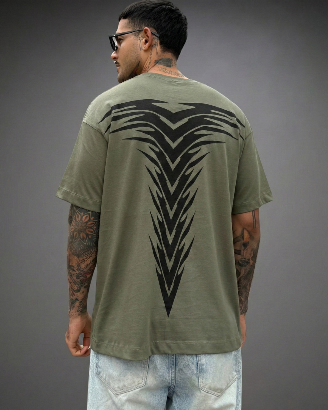 Polo Hombre Oversize Alien Back - Verde
