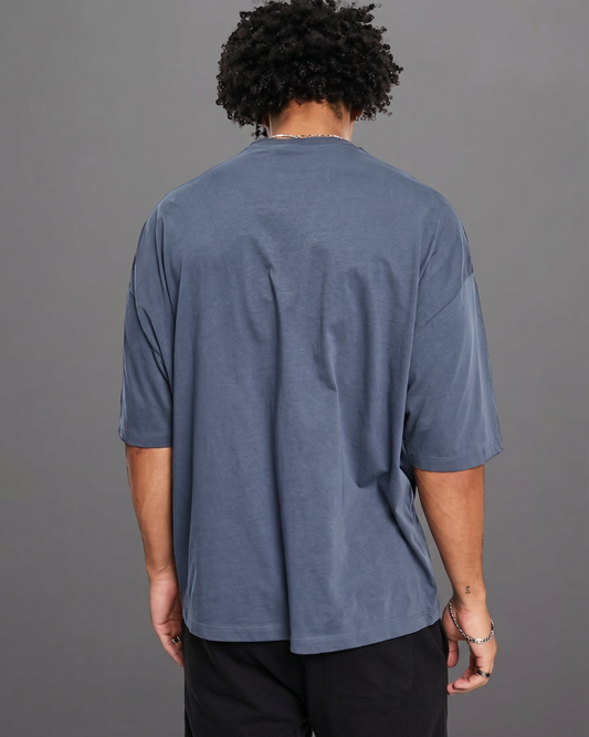 Polo Hombre Básico Oversize - Plomo Oscuro