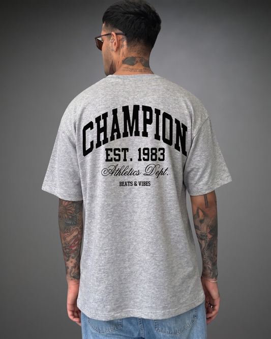 Polo Hombre Oversize Champion- Gris