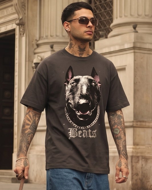 Polo Hombre Oversize Beats Terrier - Plomo