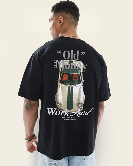 Polo Hombre Oversize Porsche Old Money - Negro