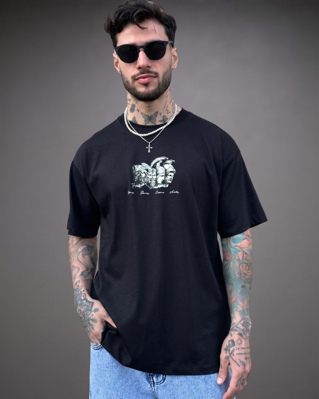 Polo Hombre Oversize Mythology - Negro
