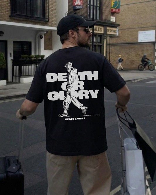 Polo Hombre Oversize Death or Glory - Negro