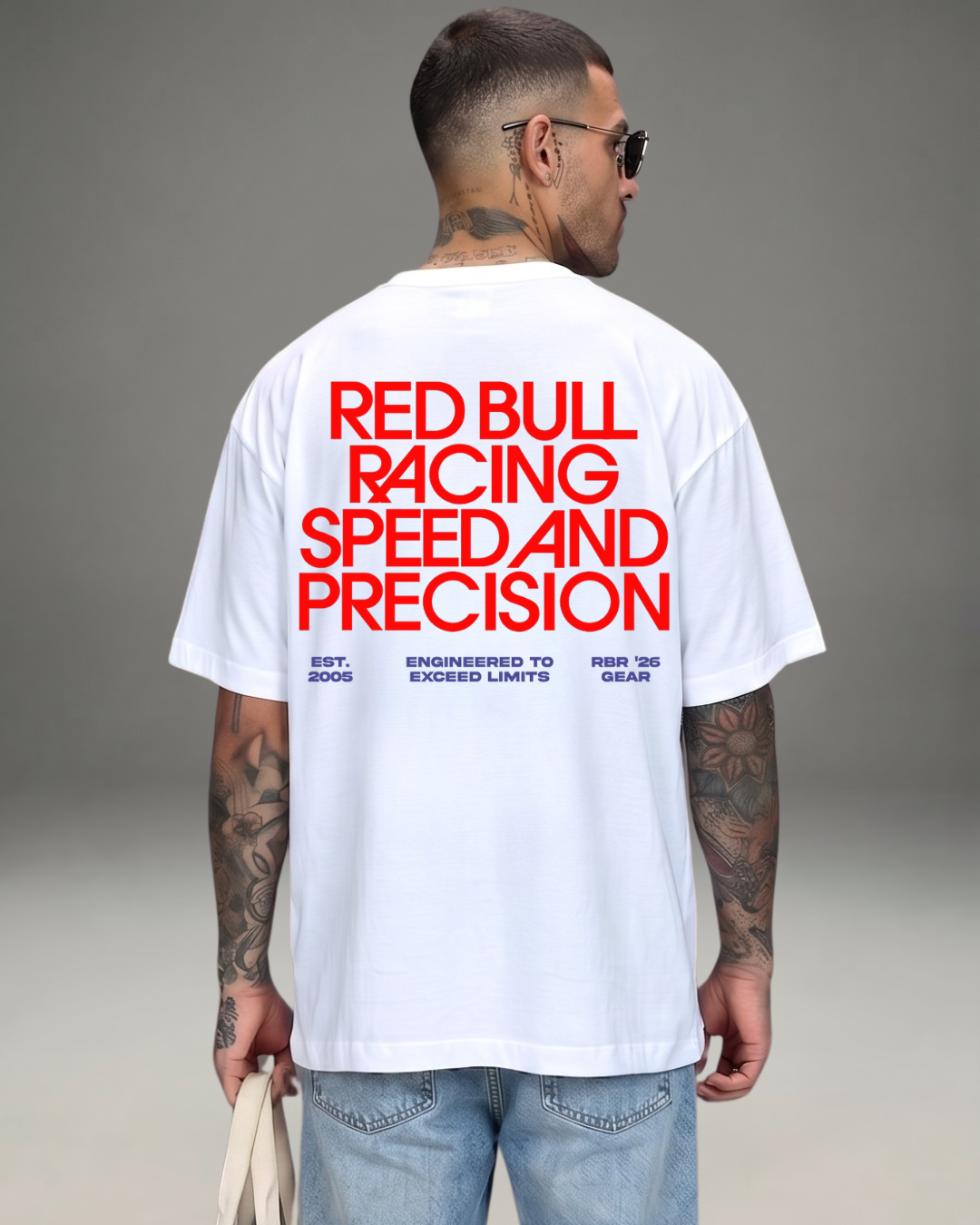 Polo Hombre Oversize Red Bull Racing - Blanco