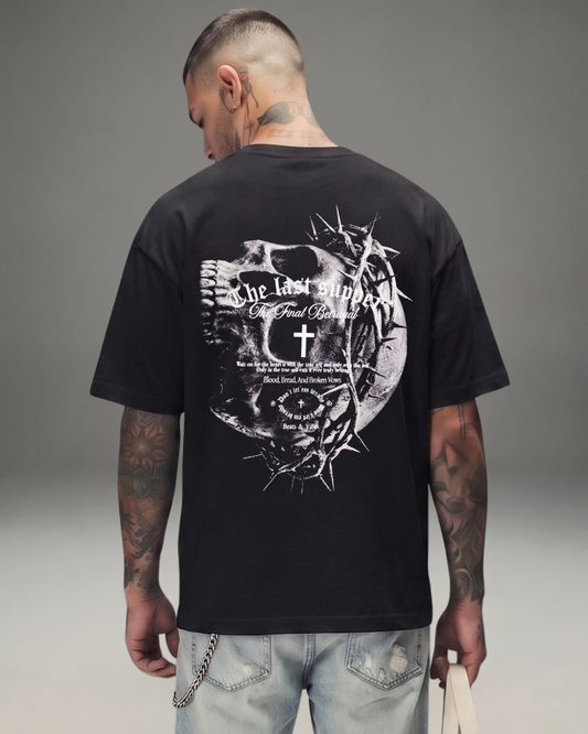 Polo Hombre Oversize The Last Supper - Negro