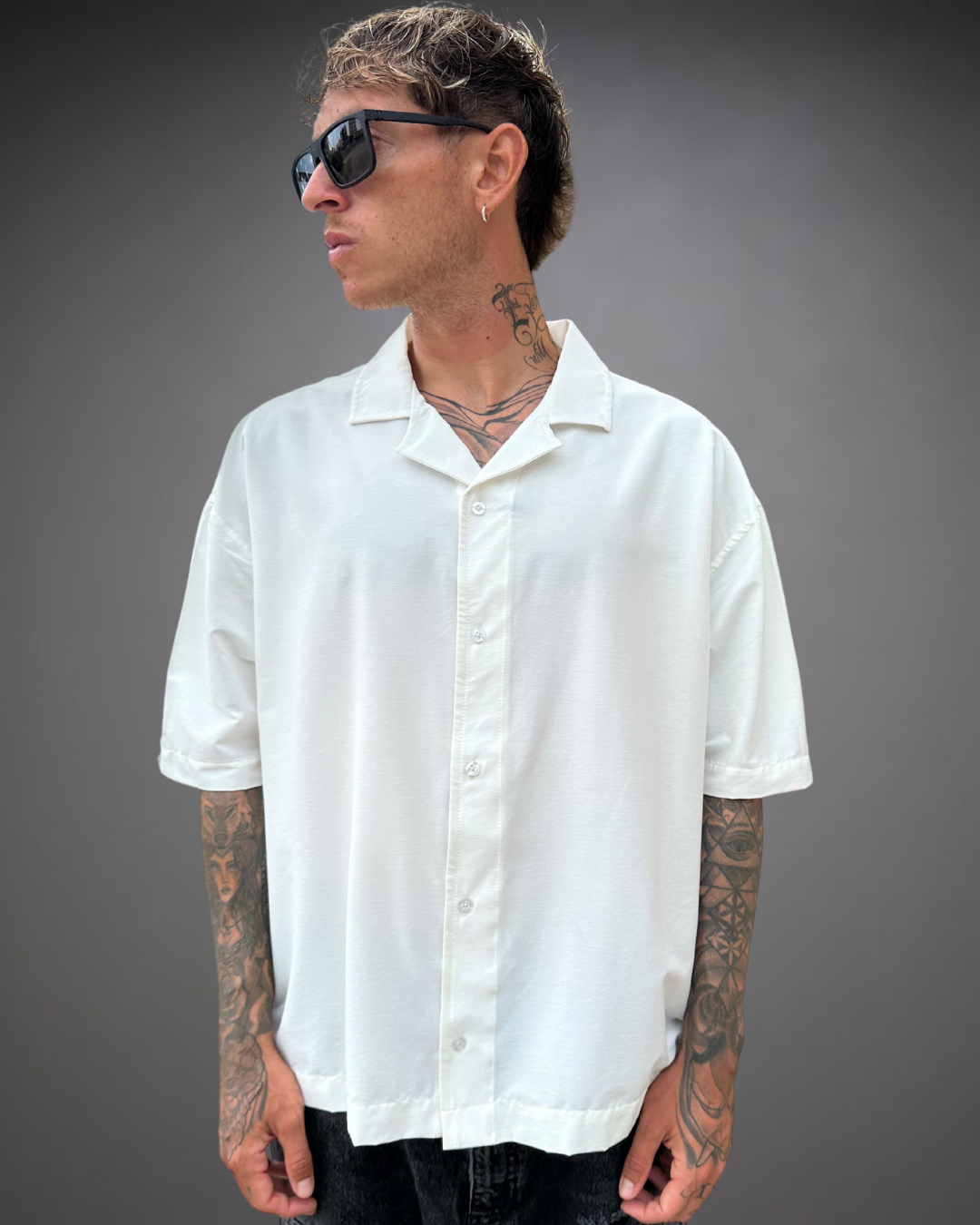 Camisa Hombre Oversize BERLIN - Negro