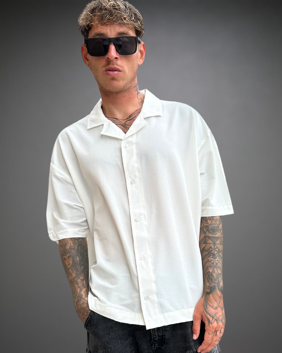 Camisa Hombre Oversize BERLIN - Off  White