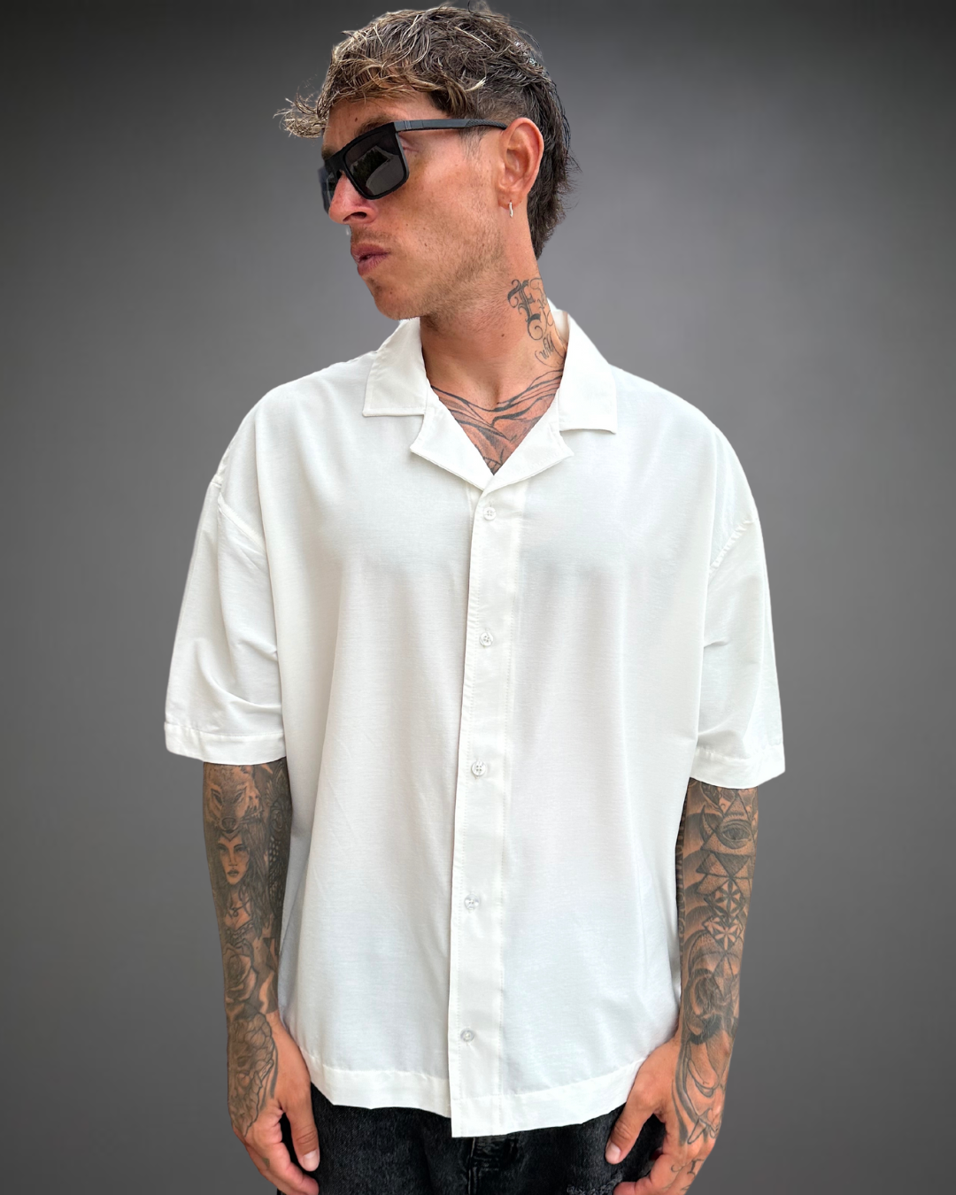 Camisa Hombre Oversize BERLIN - Negro