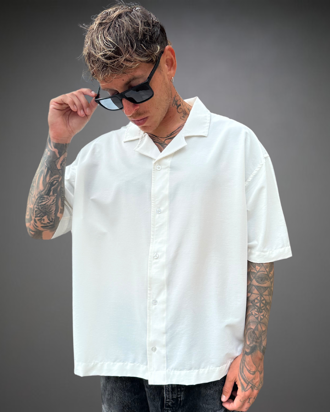 Camisa Hombre Oversize BERLIN - Off  White