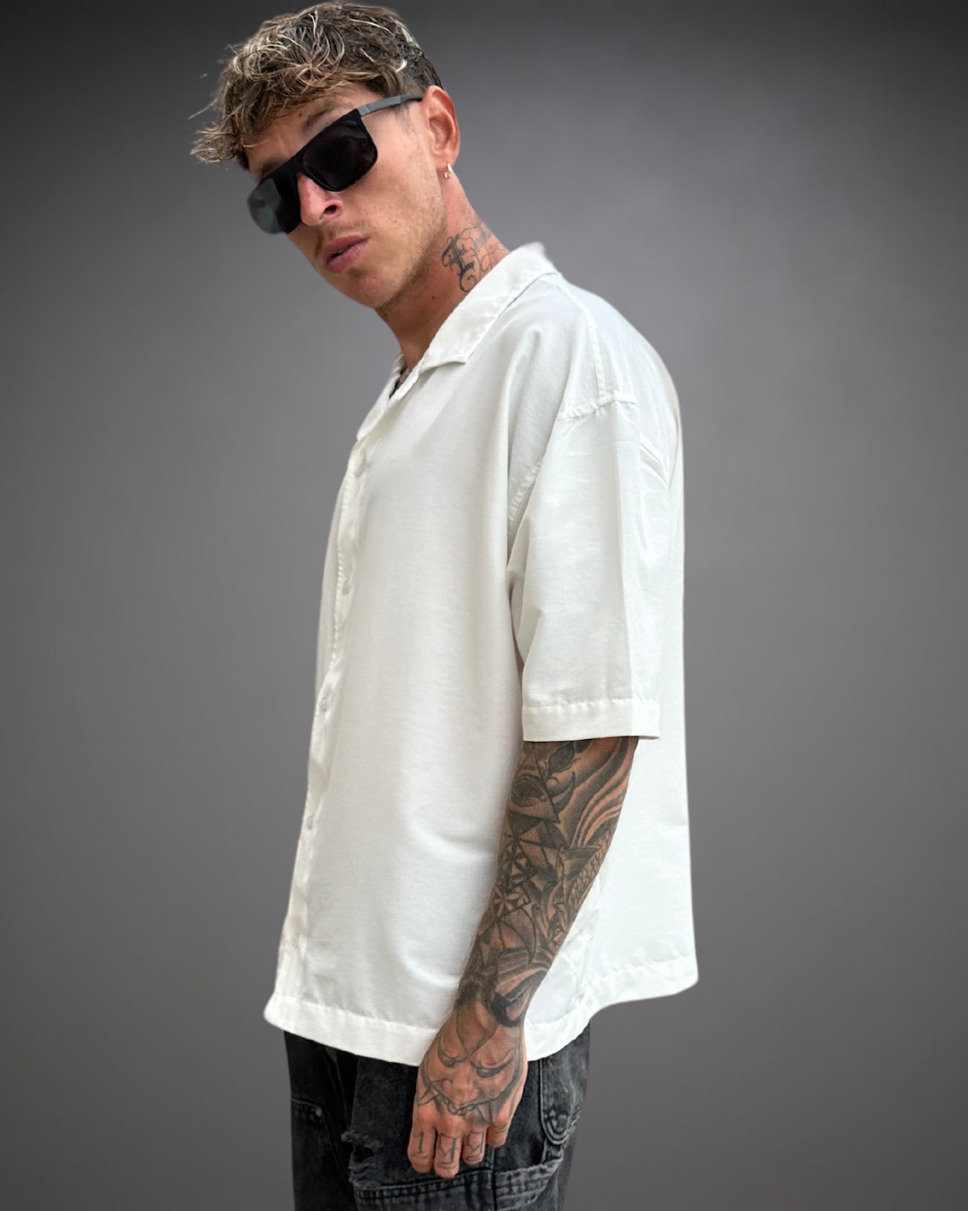 Camisa Hombre Oversize BERLIN - Off  White