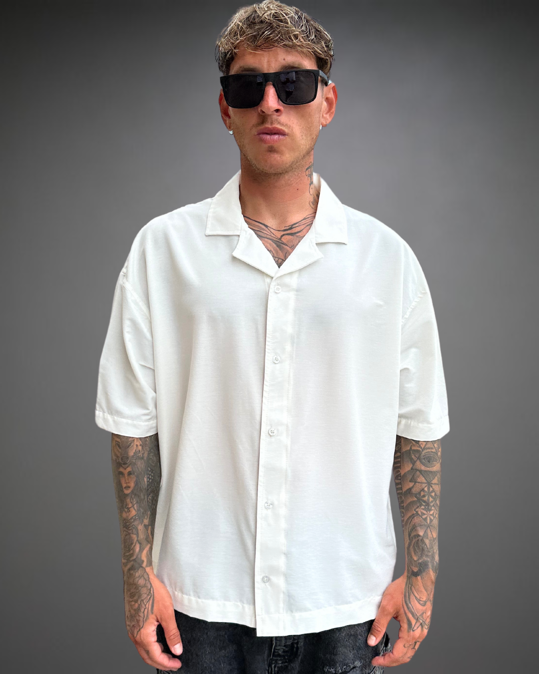 Camisa Hombre Oversize BERLIN - Negro