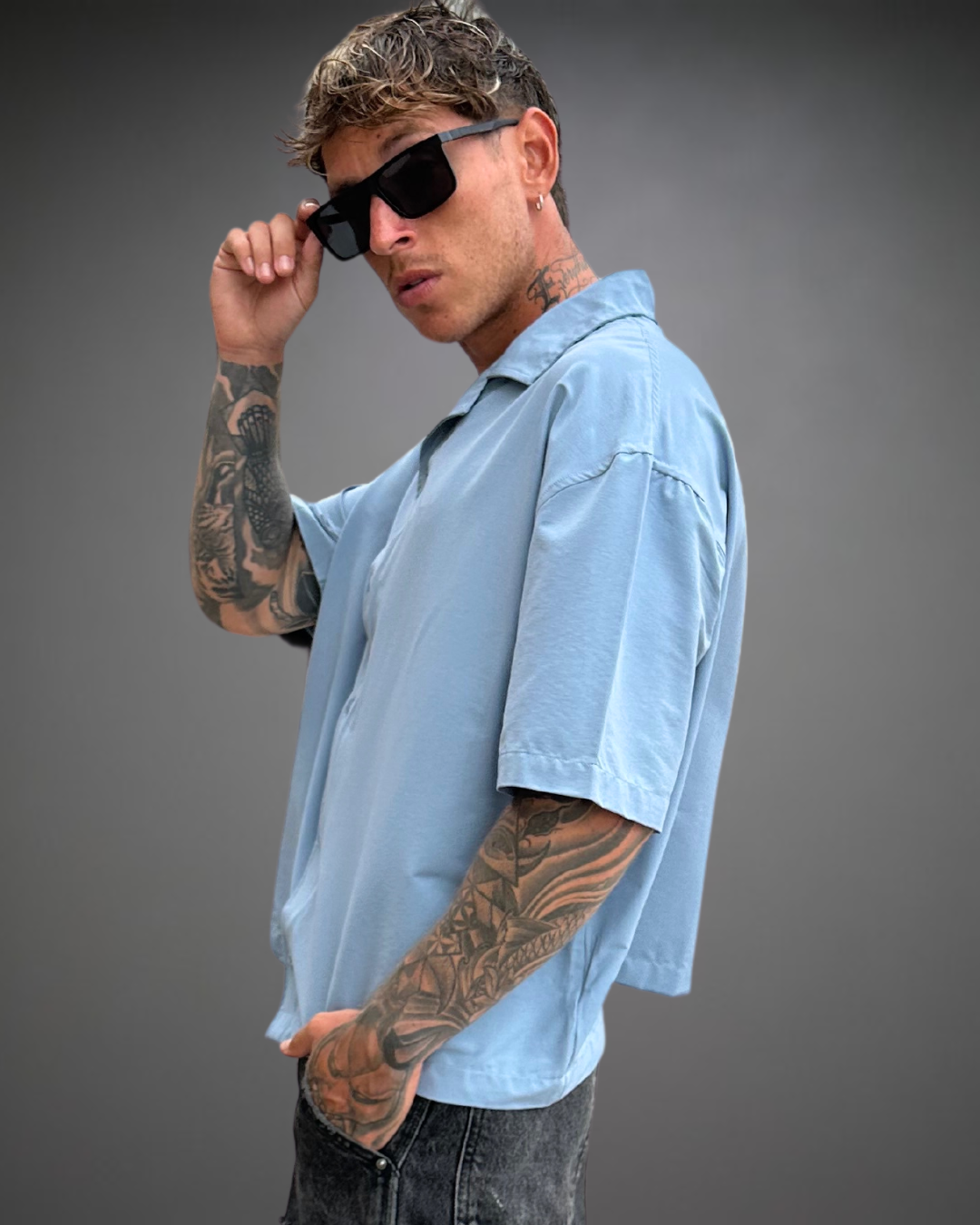 Camisa Hombre Oversize BERLIN - Denim