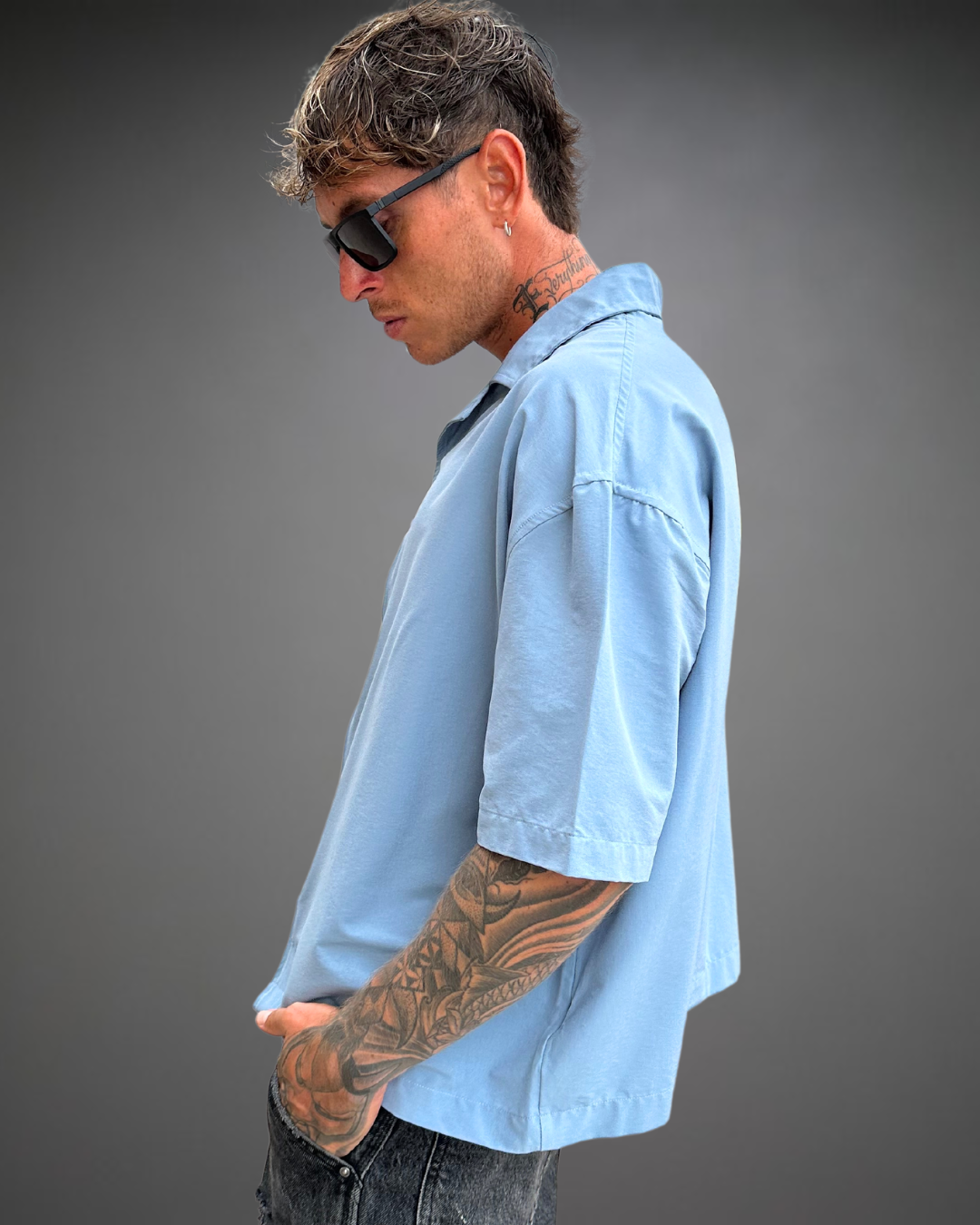 Camisa Hombre Oversize BERLIN - Denim