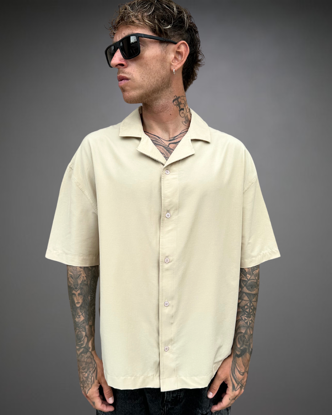 Camisa Hombre Oversize BERLIN - Beige