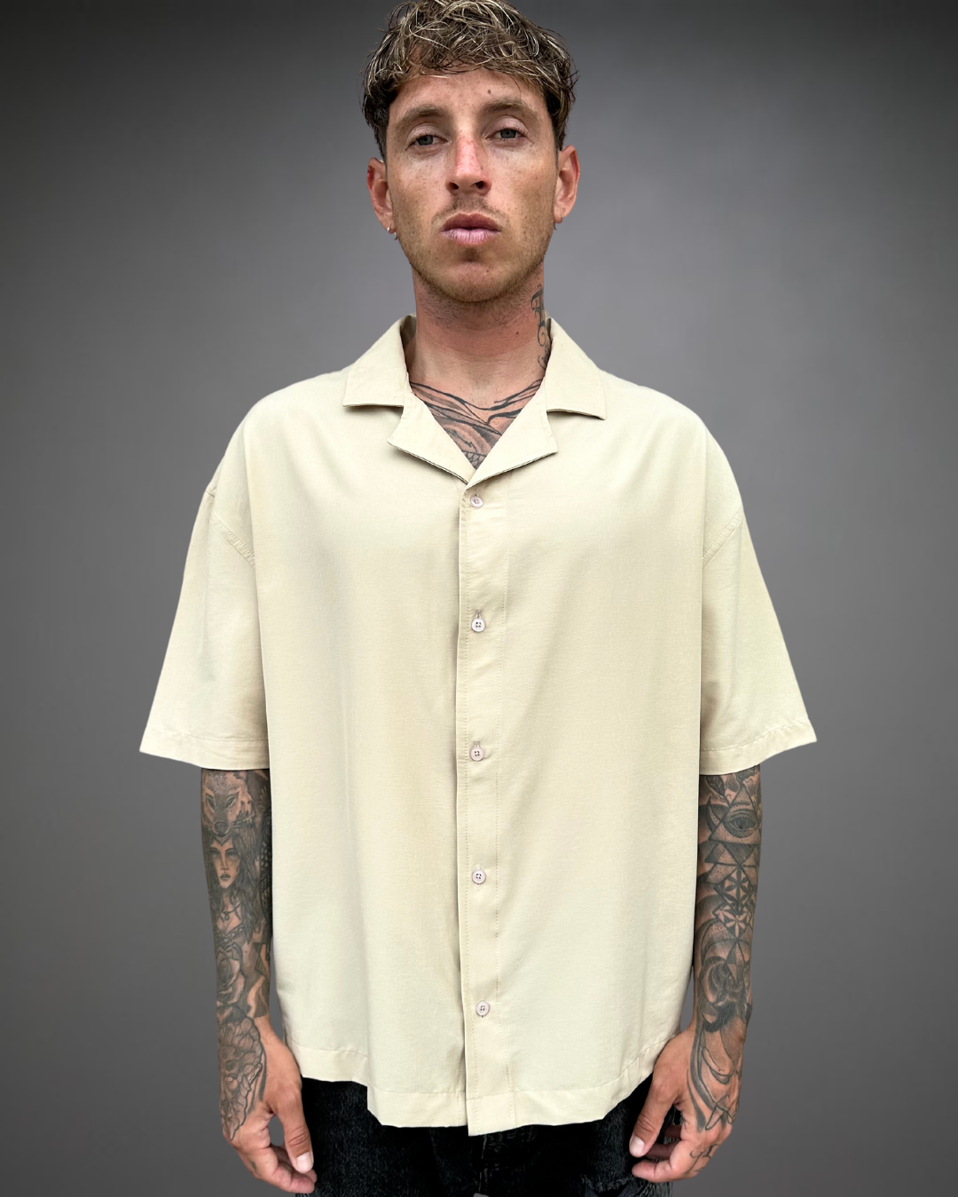 Camisa Hombre Oversize BERLIN - Beige