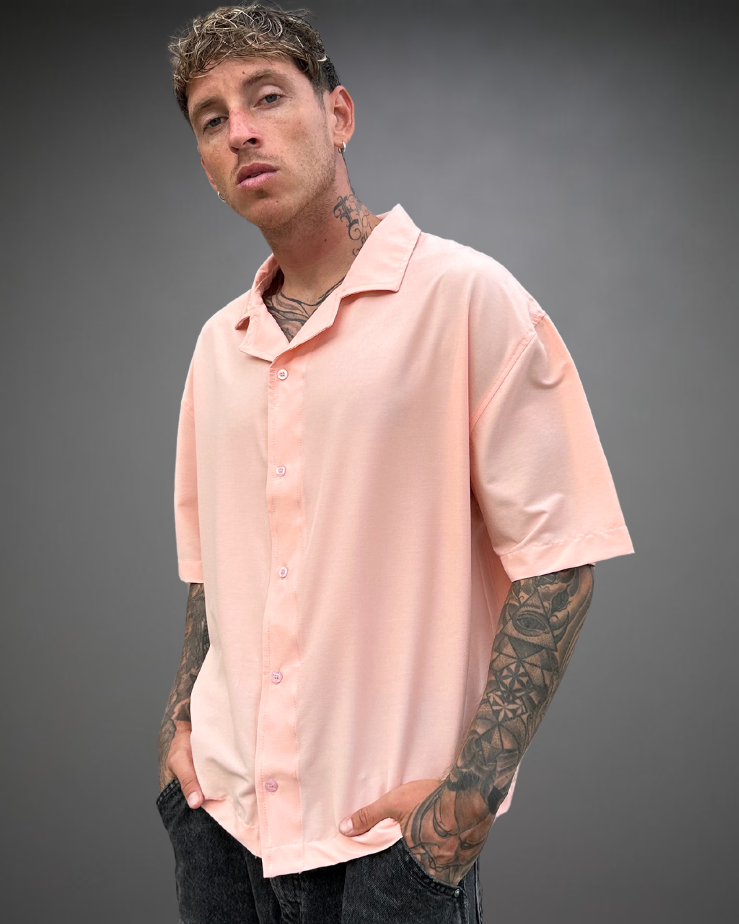 Camisa Hombre Oversize BERLIN - Melón