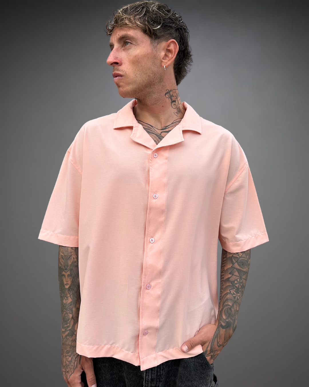 Camisa Hombre Oversize BERLIN - Melón