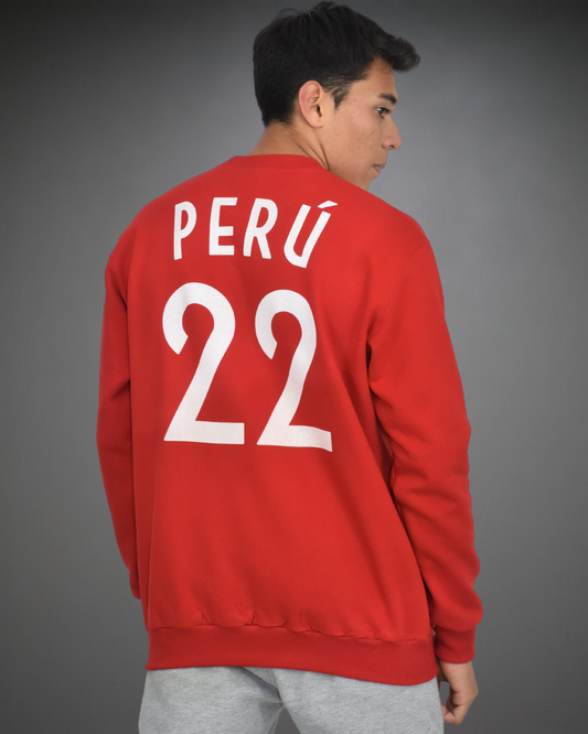 Polera Hombre Oversize Perú 22 - Rojo