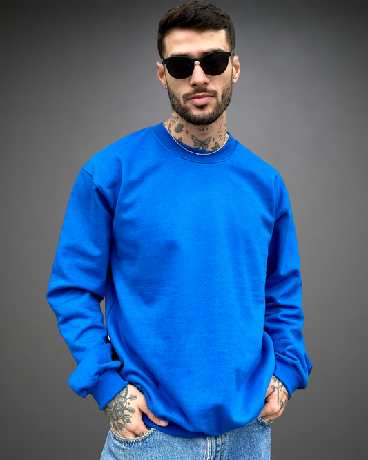 Polera Hombre Oversize - Azul