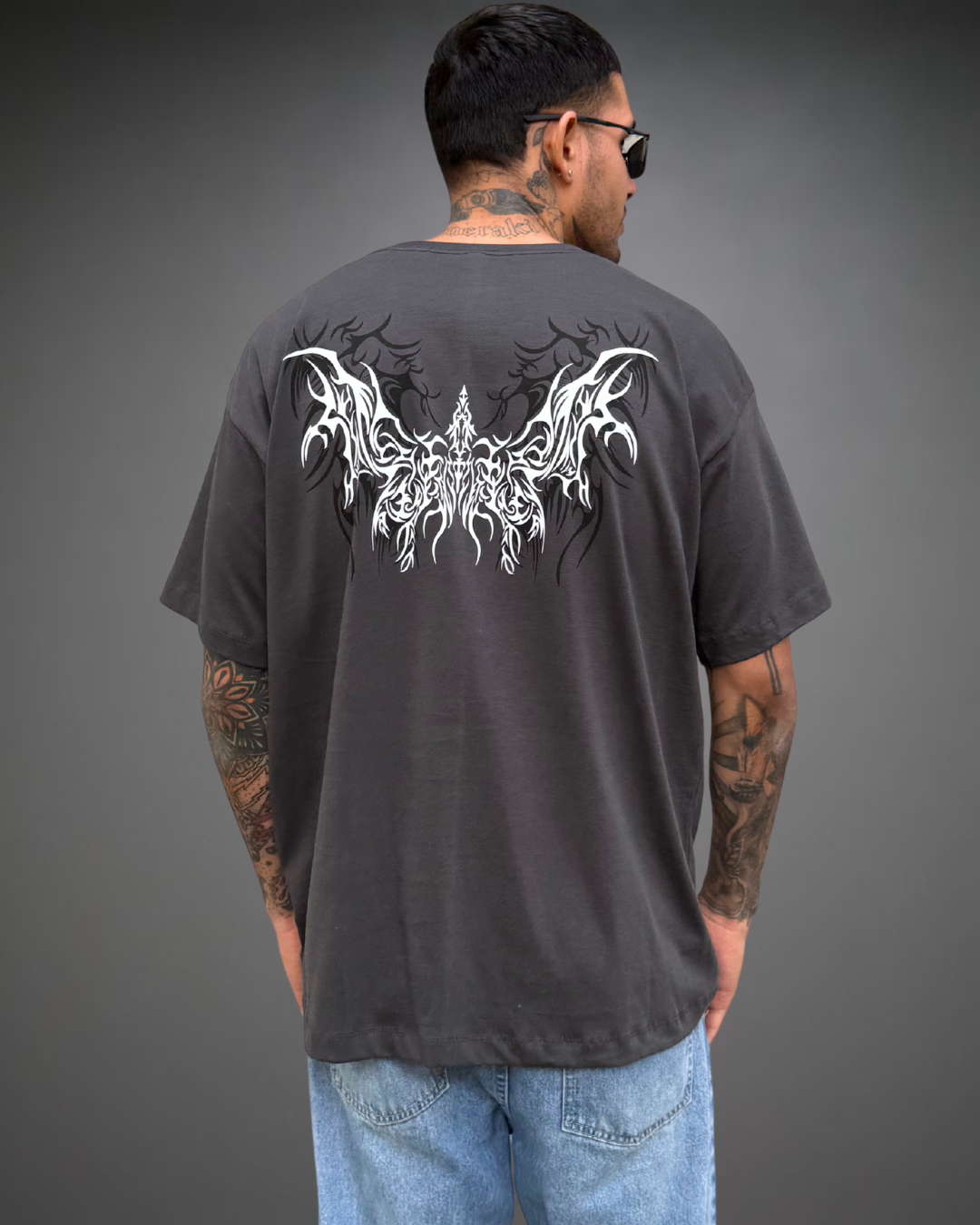 Polo Hombre Oversize Demon 1.0 - Plomo