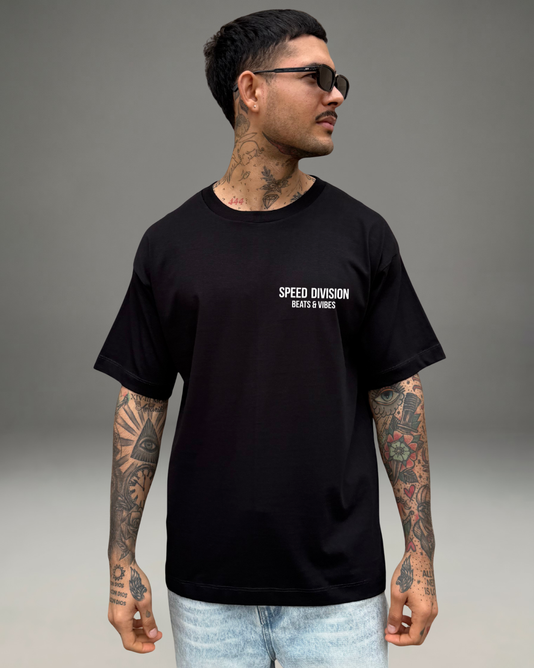 Polo Hombre Oversize Play Boy Speed Division - Negro