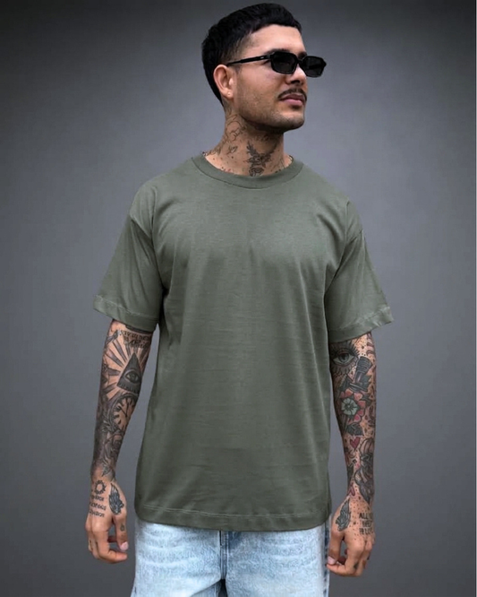 Polo Hombre Básico Oversize - Verde