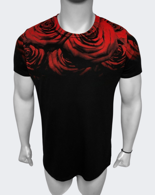 Polo Hombre Flower Power - Negro