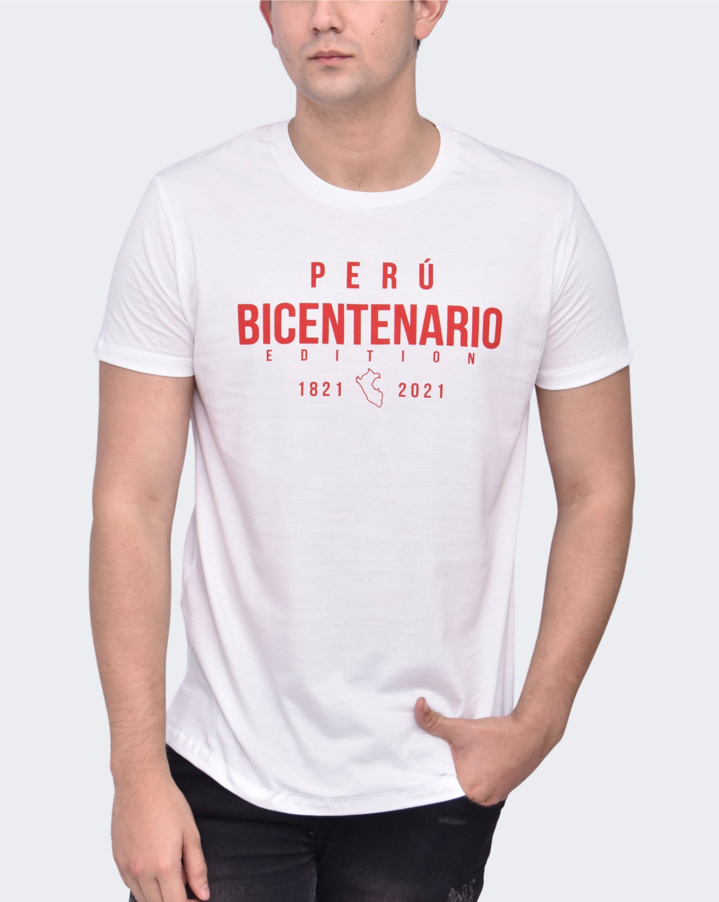 Polo Hombre BICENTENARIO Perú - Blanco