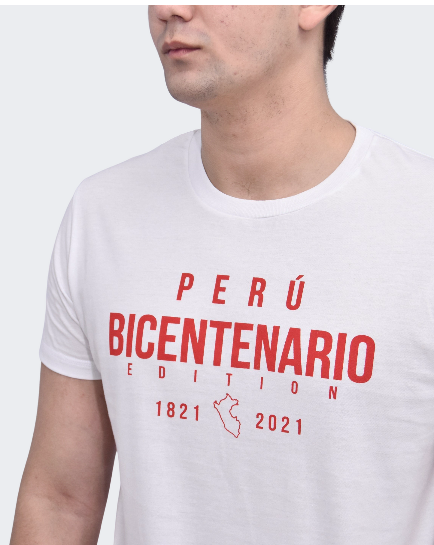 Polo Hombre BICENTENARIO Perú - Blanco