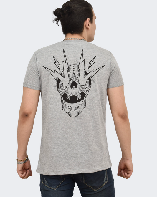 Polo Hombre Thunder Skull 3.0 - Gris