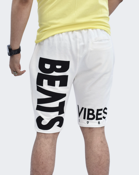 Short Hombre All Over Beats - Blanco Vainilla