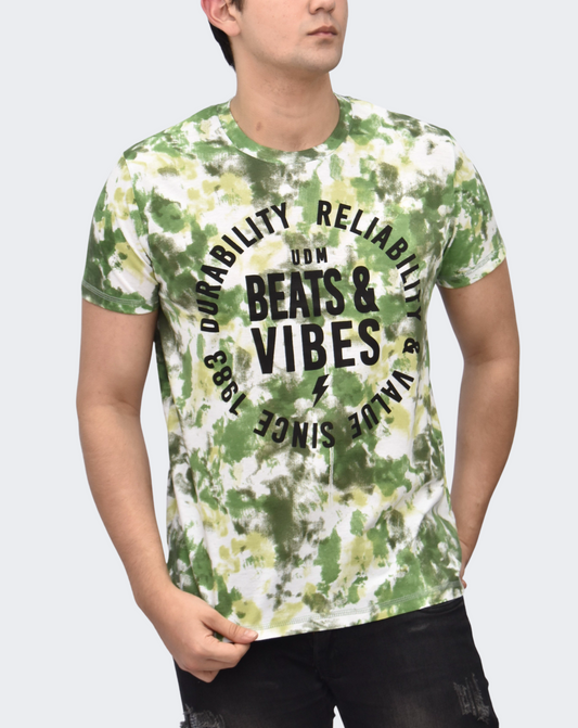 S/L - Polo Hombre Pure Beats Tie Dye - Verde