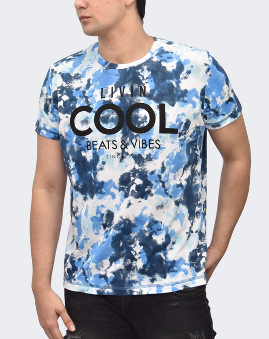 S/L - Polo Hombre Livin Cool Tie Dye - Azul